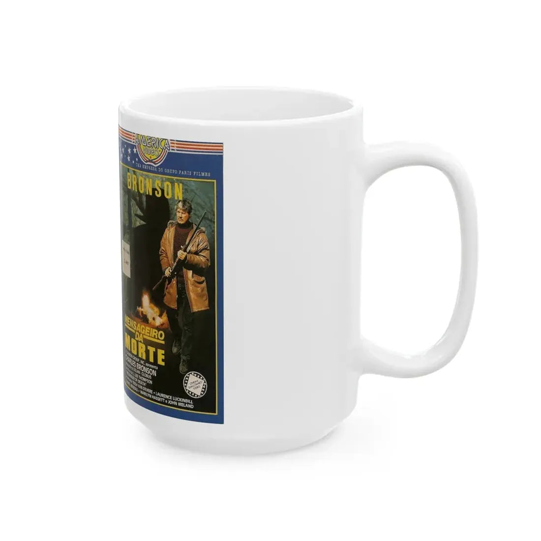 MENSAGEIRO DA MORTE (VHS COVER) - White Coffee Mug - Go Mug Yourself