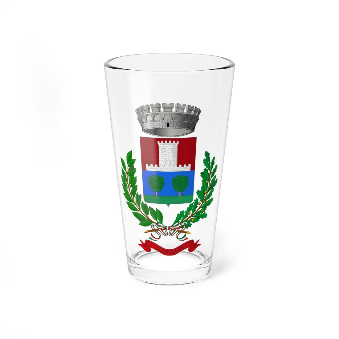 Meolo-Stemma (Italy) (Coat of Arms) Pint Glass 16oz 16oz - Go Mug Yourself
