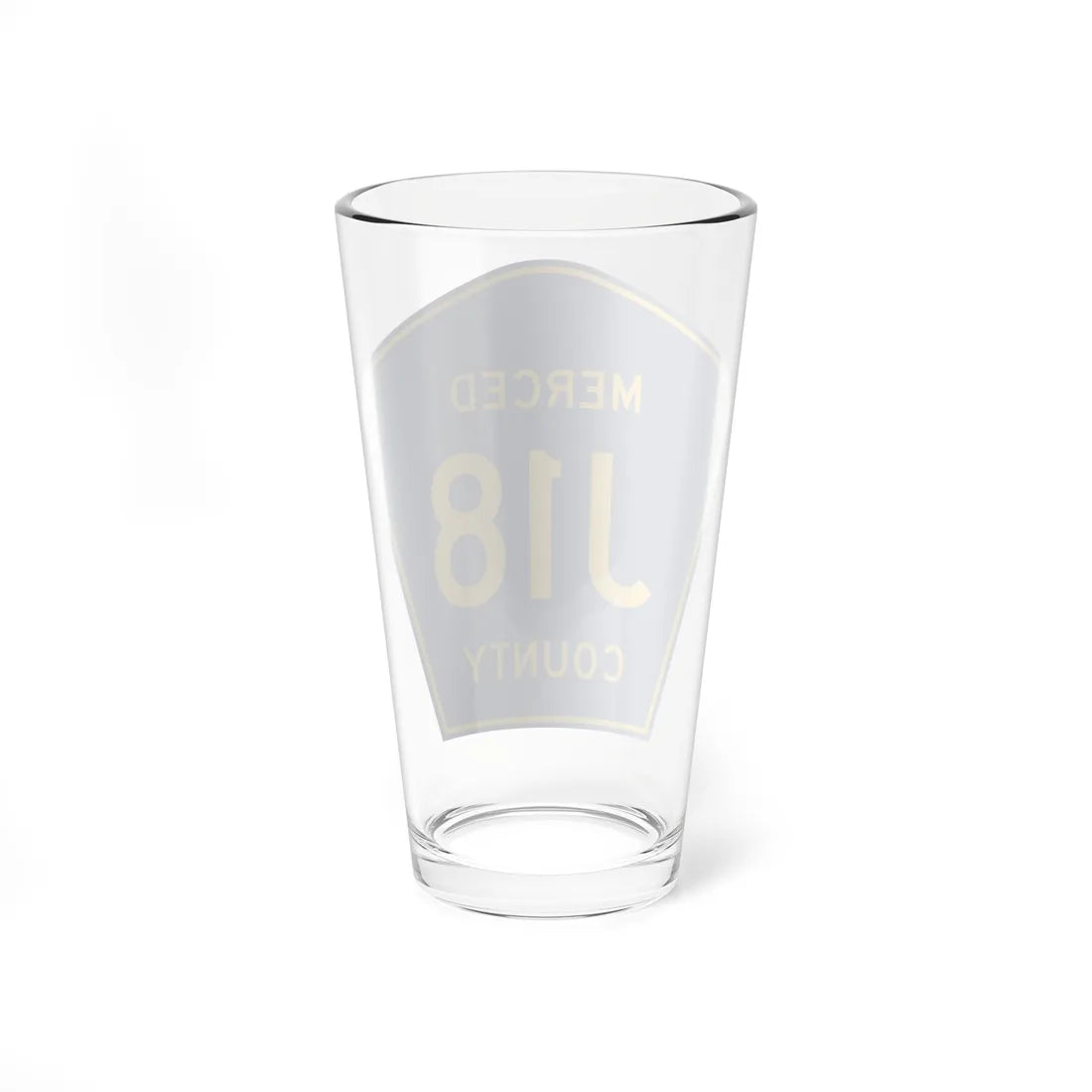 Merced County J18 (California) (Road Sign) Pint Glass 16oz - Go Mug Yourself