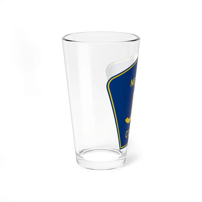 Merced County J7 (California) (Road Sign) Pint Glass 16oz - Go Mug Yourself