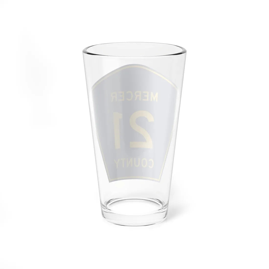 Mercer County Route 21 ND (North Dakota) (Road Sign) Pint Glass 16oz - Go Mug Yourself