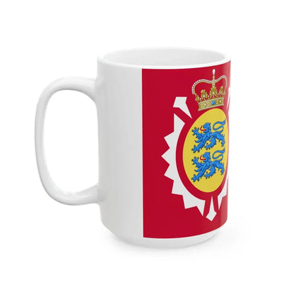 Merchant Ensign of Holstein-Gottorp Lions dexter (Denmark) White Coffee Mug - Go Mug Yourself