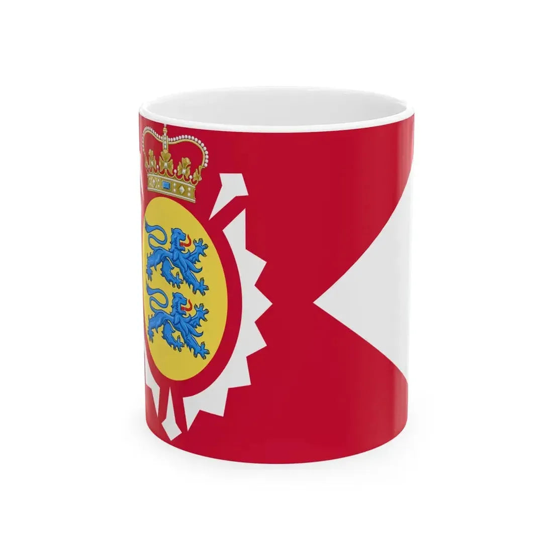 Merchant Ensign of Holstein-Gottorp Lions sinister (Denmark) White Coffee Mug 11oz - Go Mug Yourself