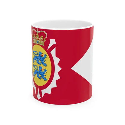 Merchant Ensign of Holstein-Gottorp Lions sinister (Denmark) White Coffee Mug 11oz - Go Mug Yourself