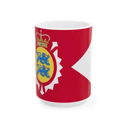 Merchant Ensign of Holstein-Gottorp Lions sinister (Denmark) White Coffee Mug 15oz - Go Mug Yourself