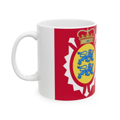 Merchant Ensign of Holstein-Gottorp Lions sinister (Denmark) White Coffee Mug - Go Mug Yourself