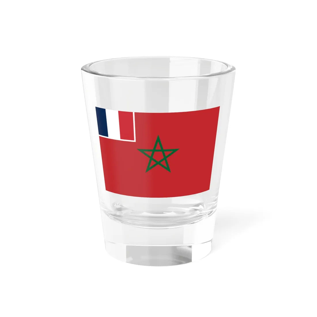 Merchant flag of French Morocco (Algeria) Shot Glass 1.5oz 1.5oz - Go Mug Yourself