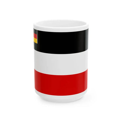 Merchant flag of Germany 1919-1933 (Germany) White Coffee Mug 15oz - Go Mug Yourself