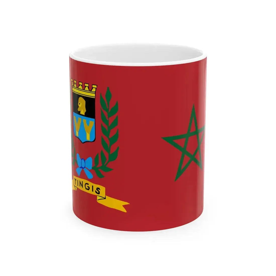 Merchant flag of International Tangier (Morocco) White Coffee Mug 11oz - Go Mug Yourself