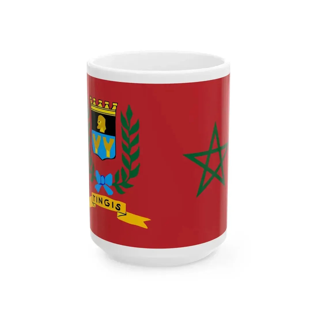 Merchant flag of International Tangier (Morocco) White Coffee Mug 15oz - Go Mug Yourself