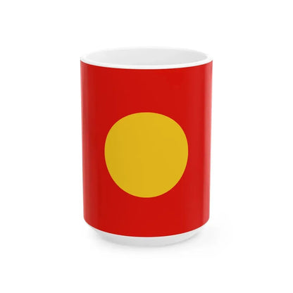 Merchant flag of the Chinese community in the Sulu Sultanate (China) White Coffee Mug 15oz - Go Mug Yourself