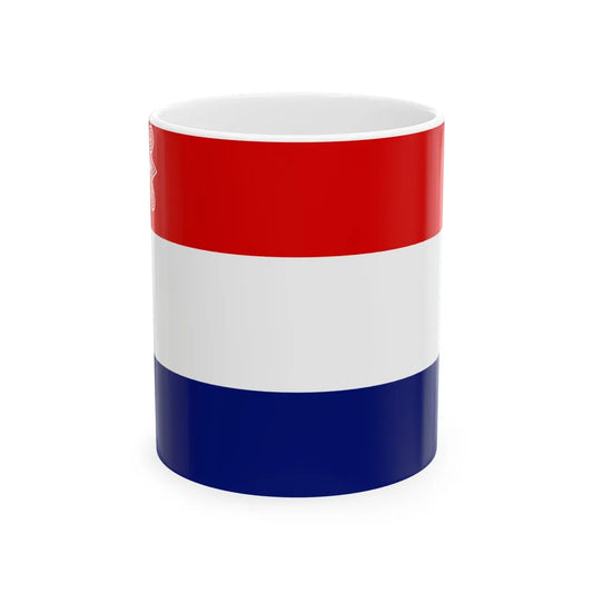 Merchant flag of the Independent State of Croatia (Croatia) White Coffee Mug 11oz - Go Mug Yourself
