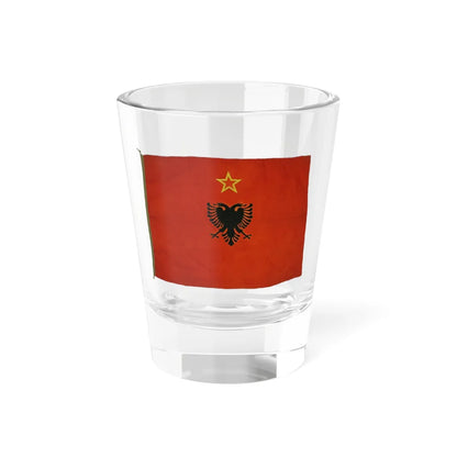 Merchant Flag of the Peoples Republic of Albania 1955 (Albania) Shot Glass 1.5oz 1.5oz - Go Mug Yourself