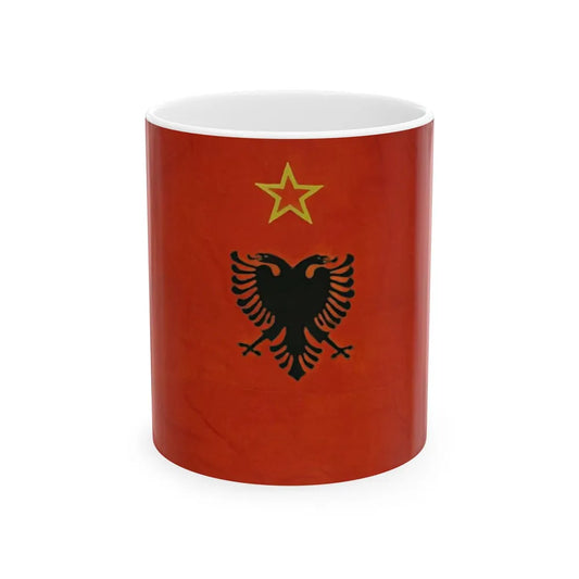 Merchant Flag of the Peoples Republic of Albania 1955 (Albania) White Coffee Mug 11oz - Go Mug Yourself