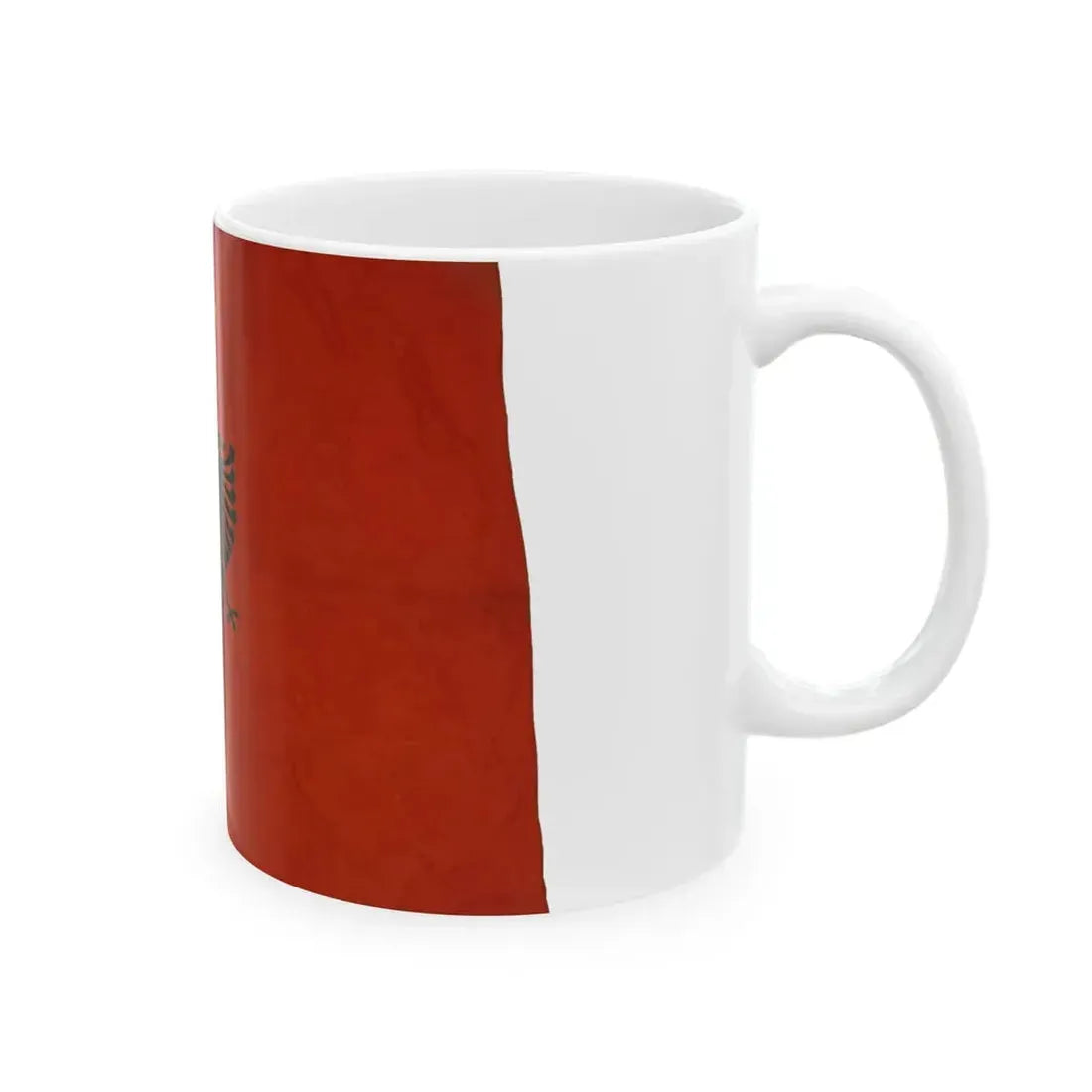 Merchant Flag of the Peoples Republic of Albania 1955 (Albania) White Coffee Mug - Go Mug Yourself