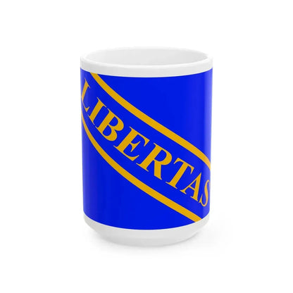 Merchant Flag of the Republic of Lucca 13th century-1799 (Italy) White Coffee Mug 15oz - Go Mug Yourself