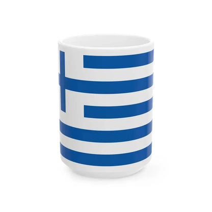 Merchant Navy of Greece flag 1822-1828 (Greece) White Coffee Mug 15oz - Go Mug Yourself