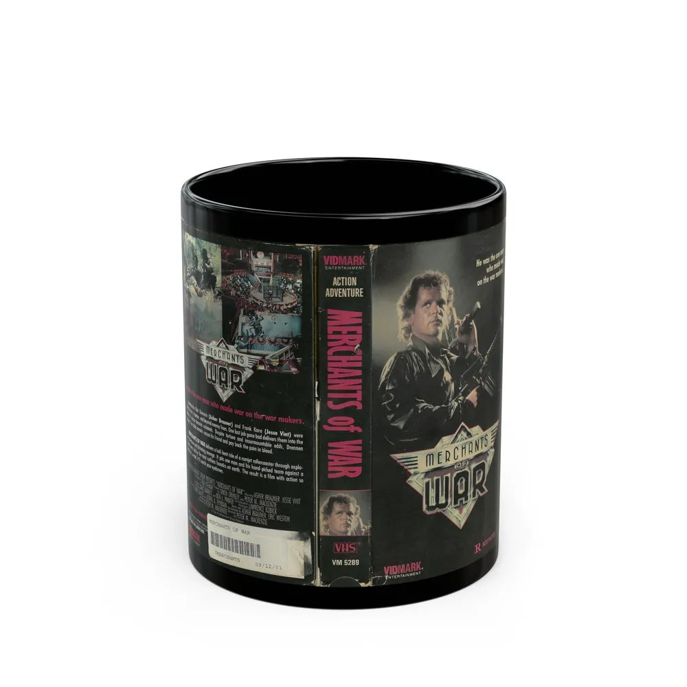 MERCHANTS OF WAR (VHS COVER) - Black Coffee Mug-11oz-Go Mug Yourself