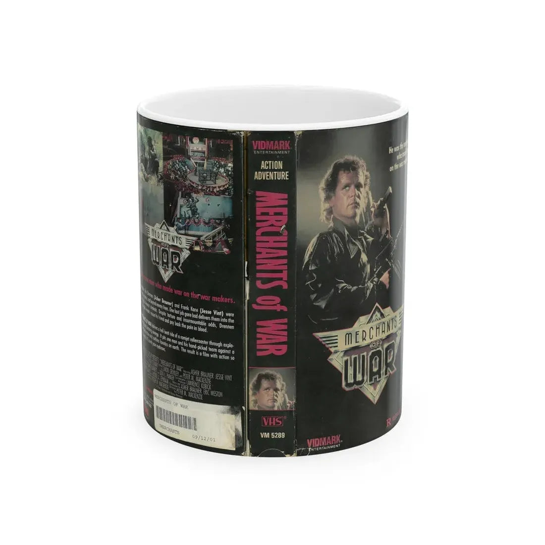 MERCHANTS OF WAR (VHS COVER) - White Coffee Mug 11oz - Go Mug Yourself