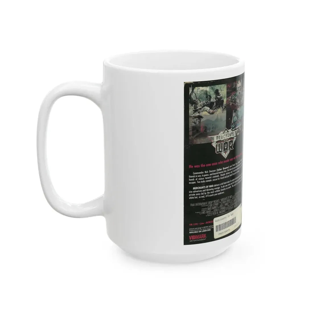 MERCHANTS OF WAR (VHS COVER) - White Coffee Mug - Go Mug Yourself
