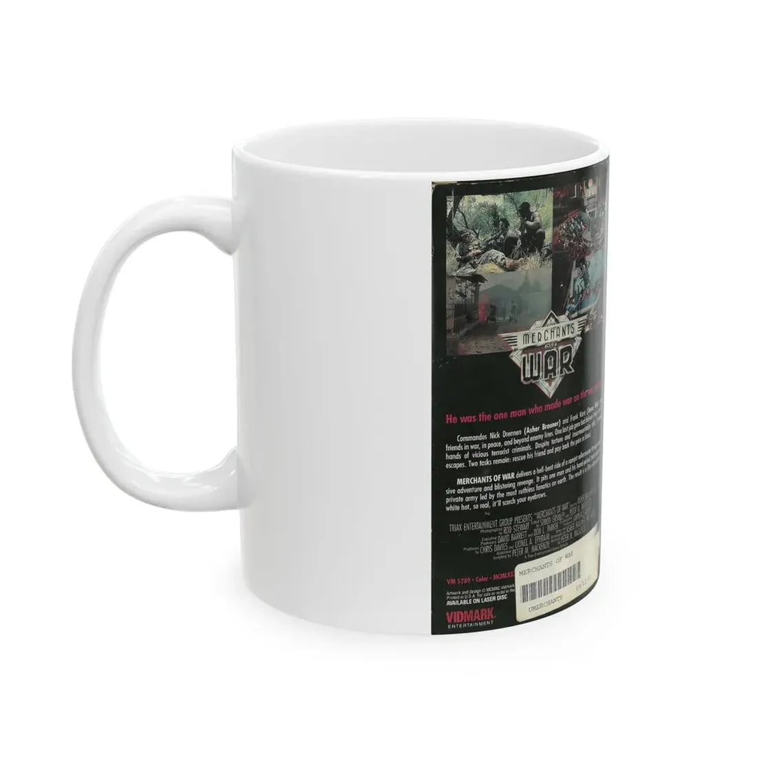 MERCHANTS OF WAR (VHS COVER) - White Coffee Mug - Go Mug Yourself