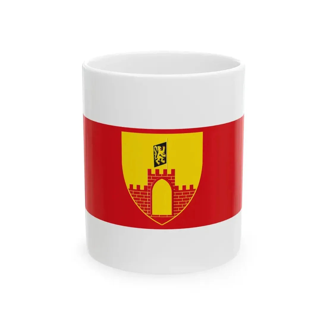 Merchtem vlag (Belgium) White Coffee Mug 11oz - Go Mug Yourself