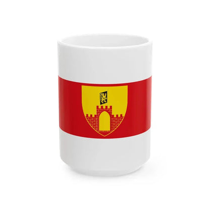Merchtem vlag (Belgium) White Coffee Mug 15oz - Go Mug Yourself