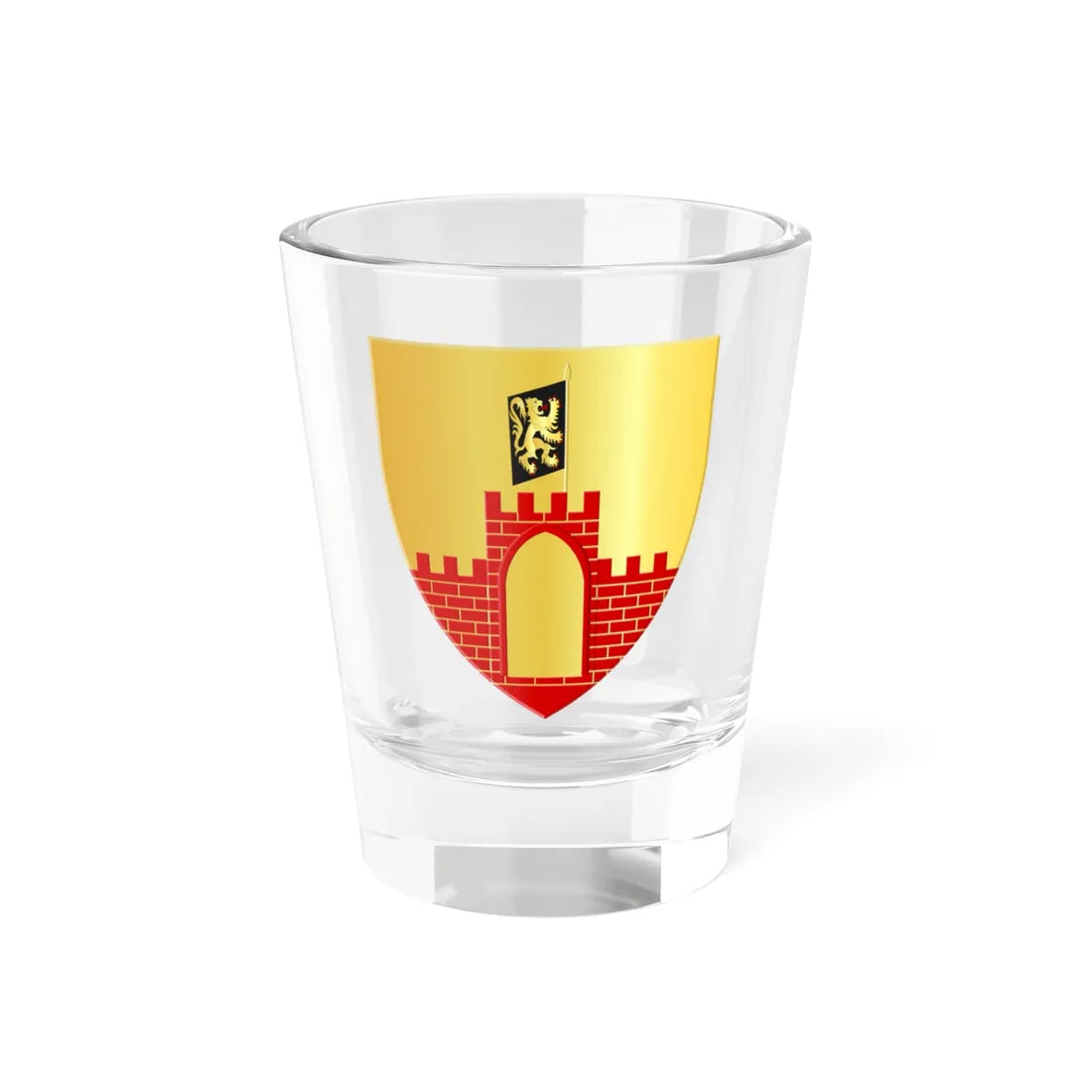 Merchtem wapen (Belgium) (Coat of Arms) Shot Glass 1.5oz 1.5oz - Go Mug Yourself
