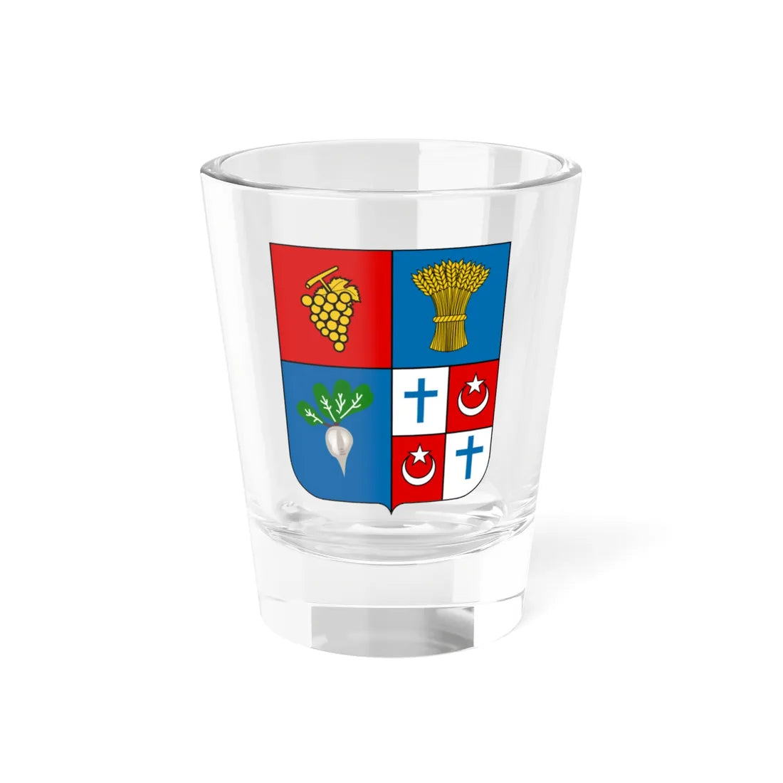 Mercier-Lacome Coat of Arms French Algeria (Algeria) (Coat of Arms) Shot Glass 1.5oz 1.5oz - Go Mug Yourself