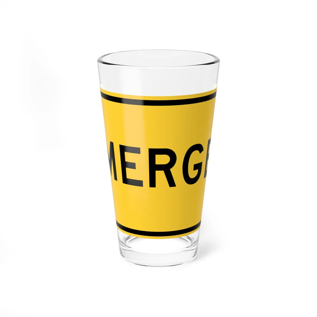MERG Le F A MUTCD-DE W4-1P-DE (Delaware) (Road Sign) Pint Glass 16oz 16oz - Go Mug Yourself