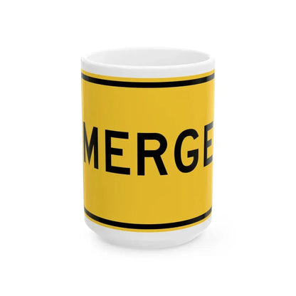MERG Le F A MUTCD-DE W4-1P-DE (Delaware) (Road Sign) White Coffee Mug 15oz - Go Mug Yourself