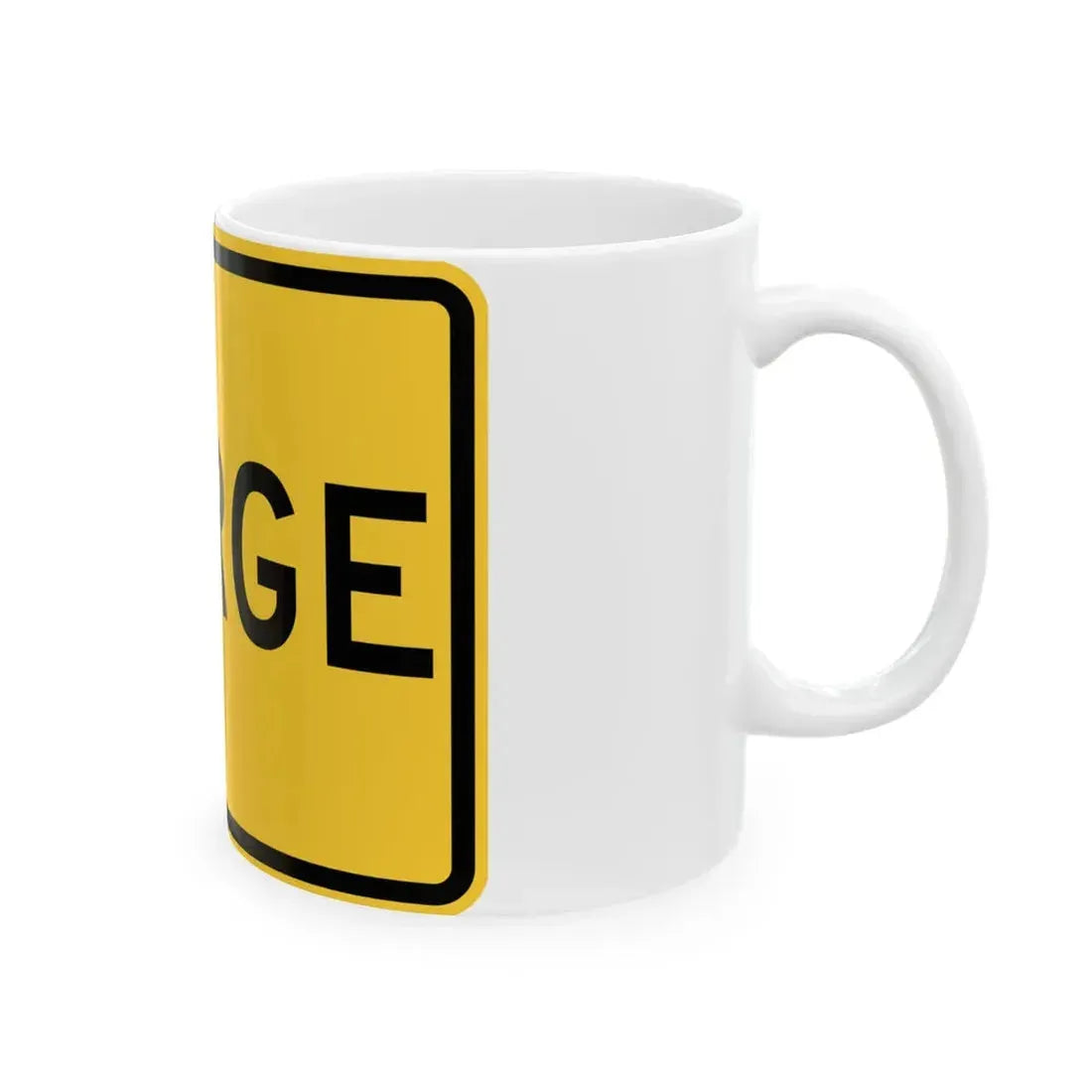 MERG Le F A MUTCD-DE W4-1P-DE (Delaware) (Road Sign) White Coffee Mug - Go Mug Yourself