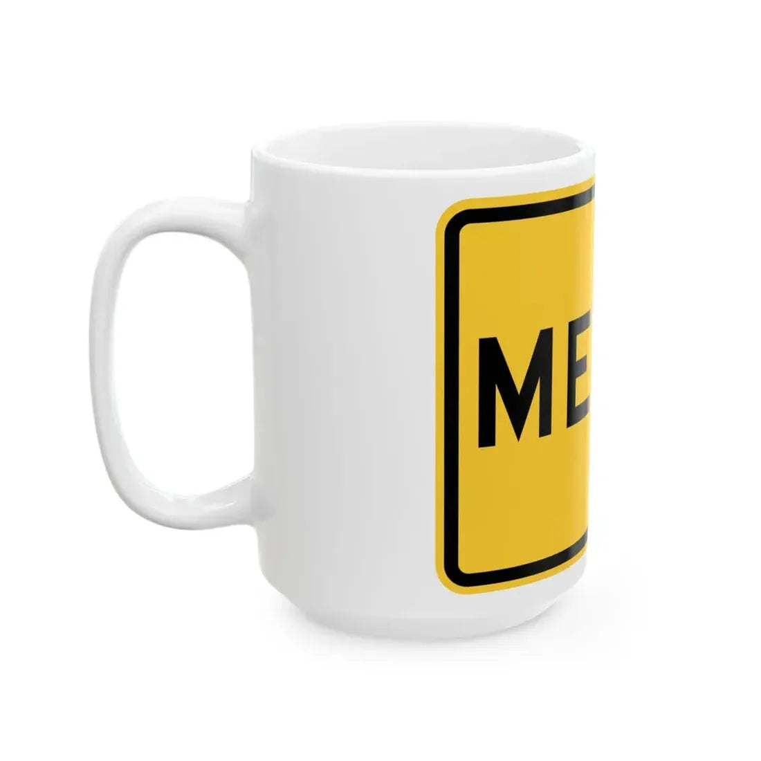 MERG Le F A MUTCD-DE W4-1P-DE (Delaware) (Road Sign) White Coffee Mug - Go Mug Yourself