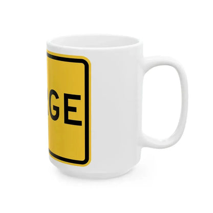 MERG Le F A MUTCD-DE W4-1P-DE (Delaware) (Road Sign) White Coffee Mug - Go Mug Yourself