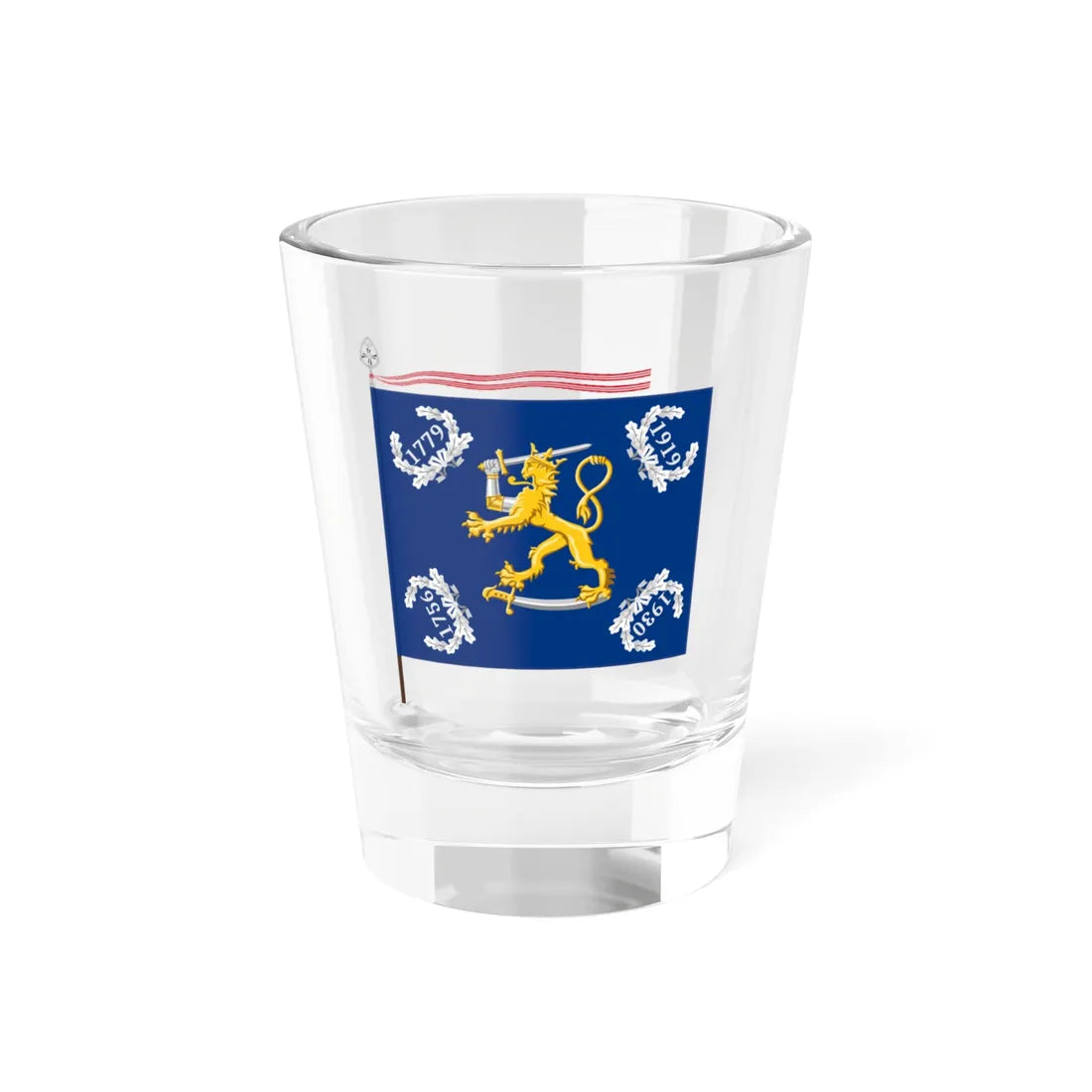 Merisotakoulun lippu (Finland) Shot Glass 1.5oz 1.5oz - Go Mug Yourself