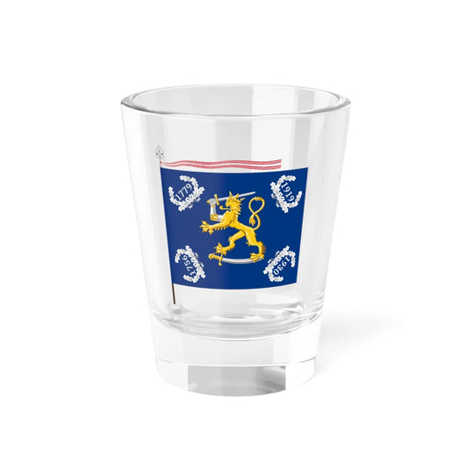 Merisotakoulun lippu (Finland) Shot Glass 1.5oz 1.5oz - Go Mug Yourself