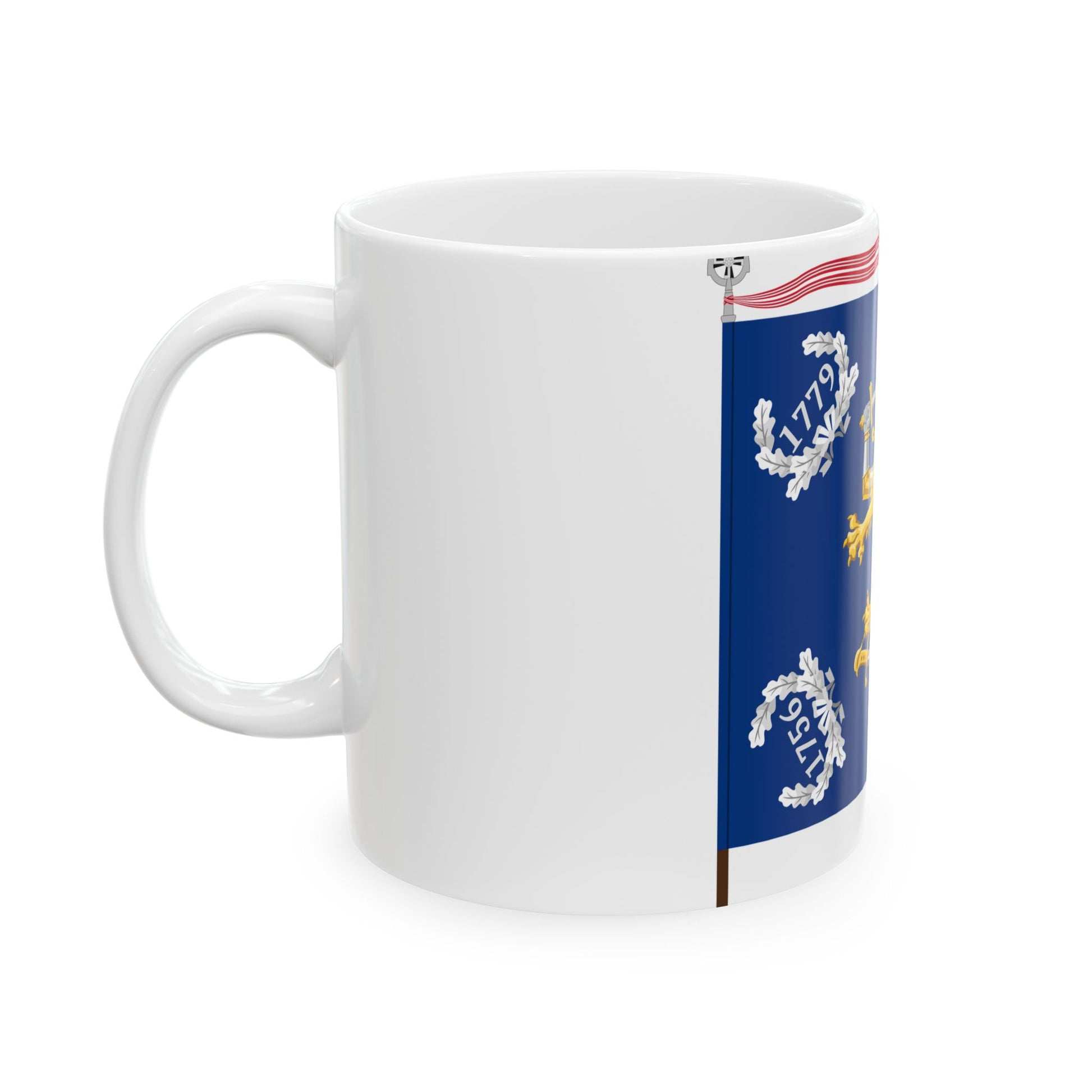 Merisotakoulun lippu (Finland) White Coffee Mug-Go Mug Yourself