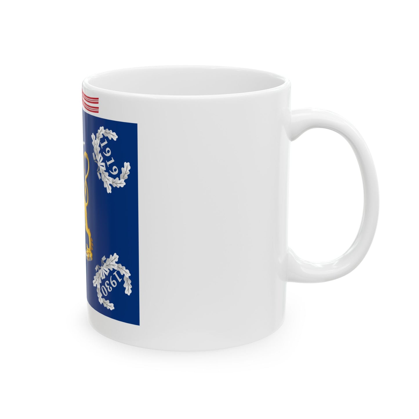 Merisotakoulun lippu (Finland) White Coffee Mug-Go Mug Yourself