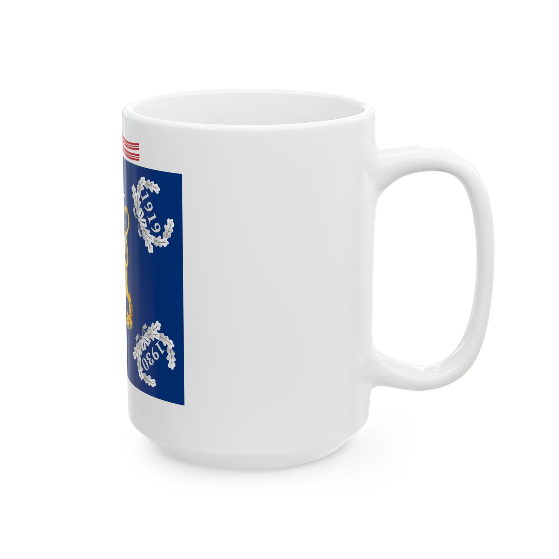 Merisotakoulun lippu (Finland) White Coffee Mug-Go Mug Yourself