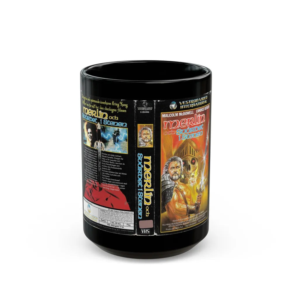 MERLIN AND THE SWORD (VHS COVER) - Black Coffee Mug-15oz-Go Mug Yourself