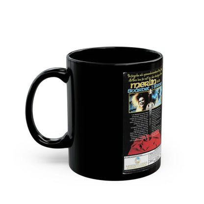 MERLIN AND THE SWORD (VHS COVER) - Black Coffee Mug-Go Mug Yourself