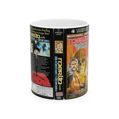 MERLIN AND THE SWORD (VHS COVER) - White Coffee Mug 11oz - Go Mug Yourself