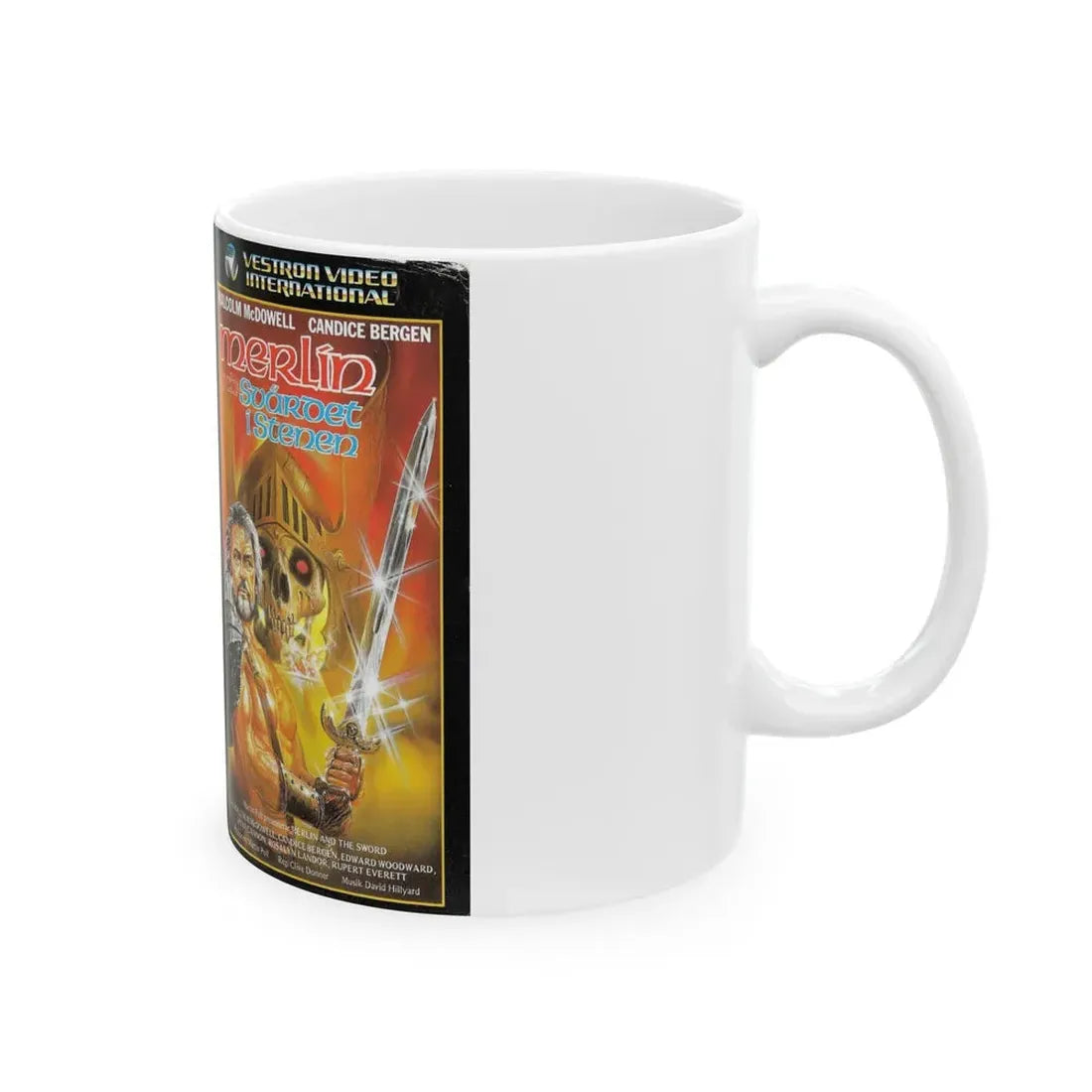 MERLIN AND THE SWORD (VHS COVER) - White Coffee Mug - Go Mug Yourself