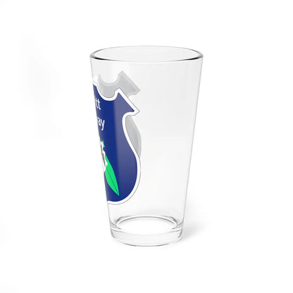 Merritt Pkwy Shield (Connecticut) (Road Sign) Pint Glass 16oz - Go Mug Yourself