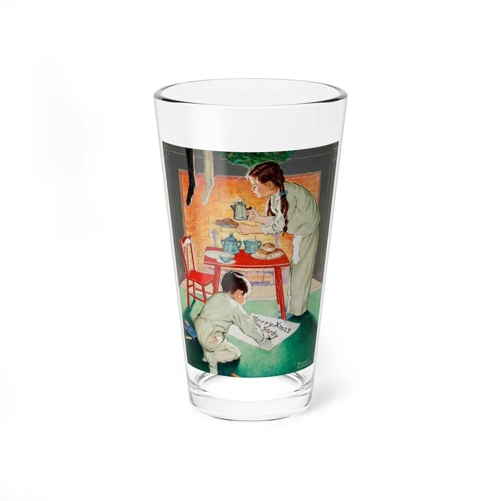 Merry Christmas Santy (Magazine Illustration) Pint Glass 16oz-16oz-Go Mug Yourself