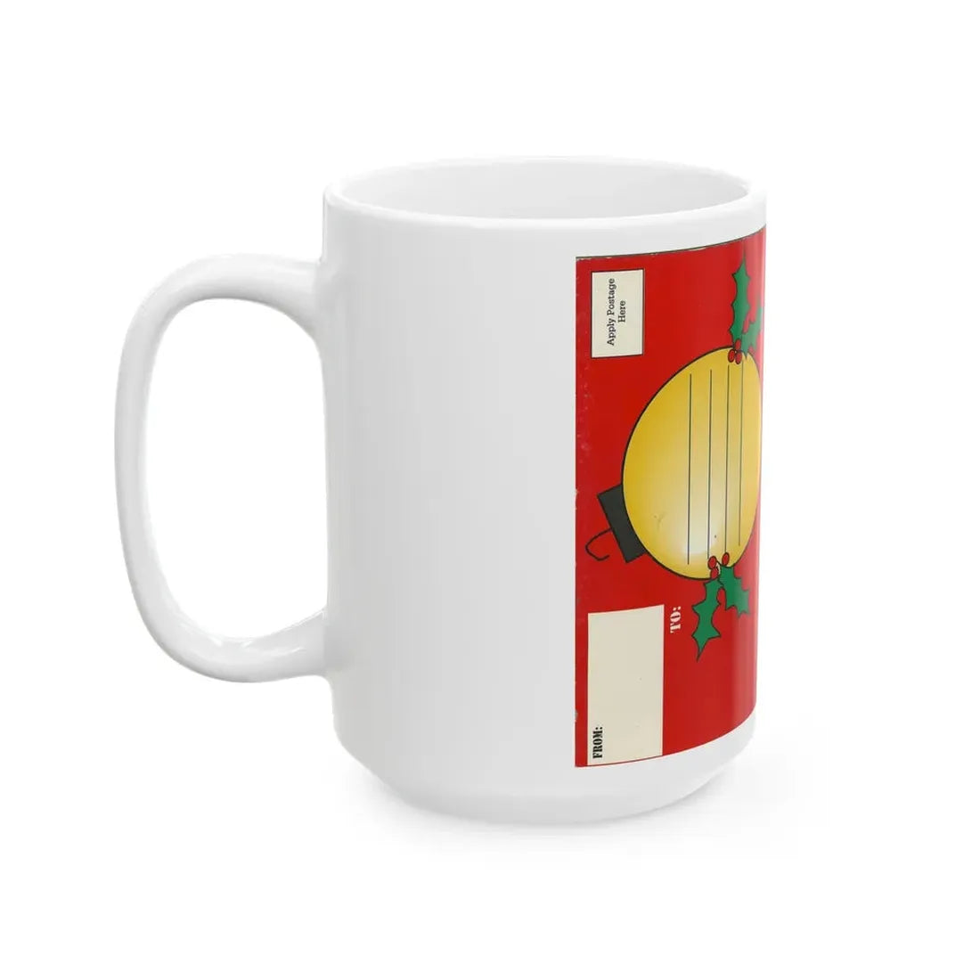 MERRY CHRISTMAS VIDEO GREETING CARD (VHS COVER) - White Coffee Mug - Go Mug Yourself