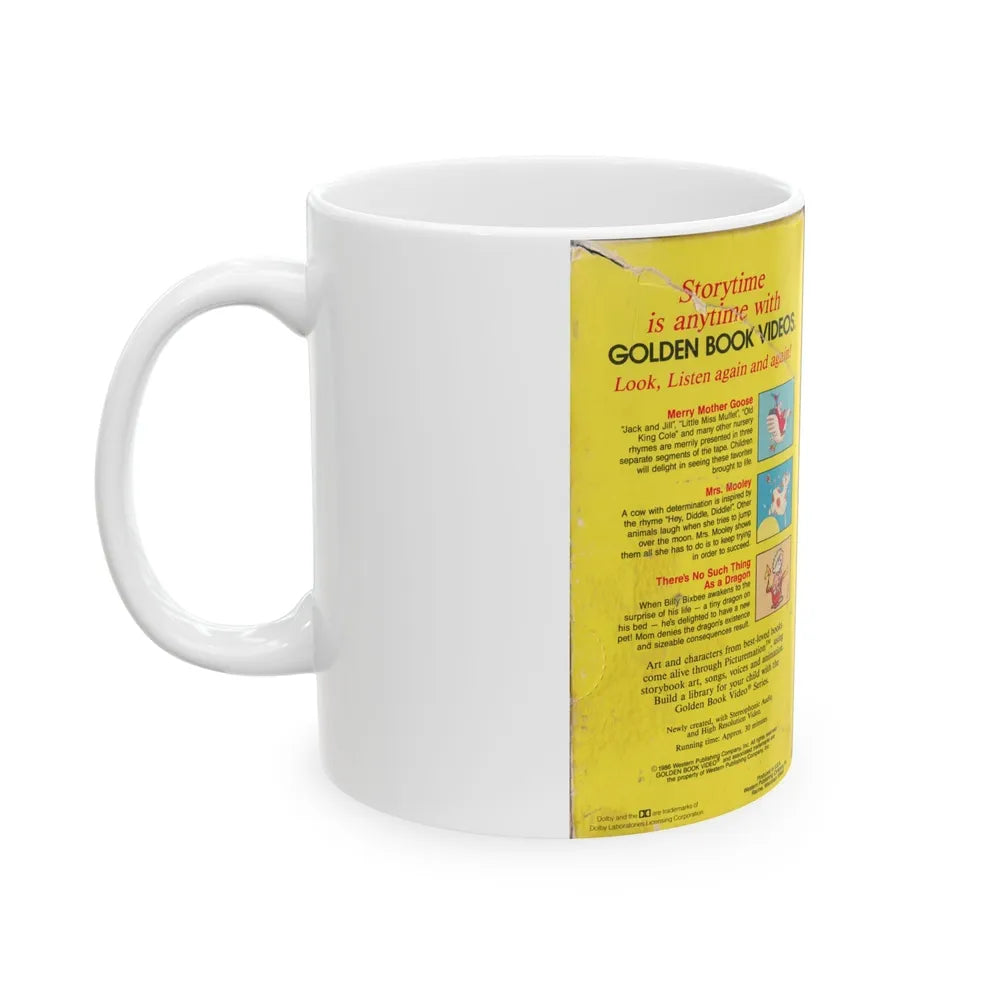 MERRY MOTHER GOOSE RHYMES AND STORIES A GOLDEN BOOK VIDEO (VHS COVER) - White Coffee Mug-Go Mug Yourself