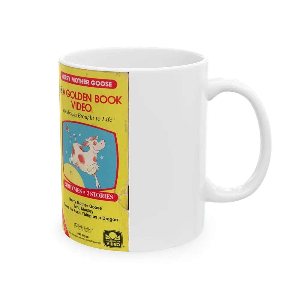 MERRY MOTHER GOOSE RHYMES AND STORIES A GOLDEN BOOK VIDEO (VHS COVER) - White Coffee Mug-Go Mug Yourself