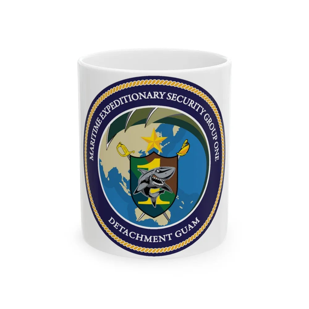 MESG 1 Det Guam Maritime Expeditionary Security Group One (U.S. Navy) White Coffee Mug-11oz-Go Mug Yourself