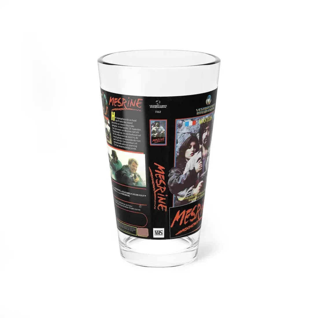 MESRINE (VHS COVER) Pint Glass 16oz 16oz - Go Mug Yourself